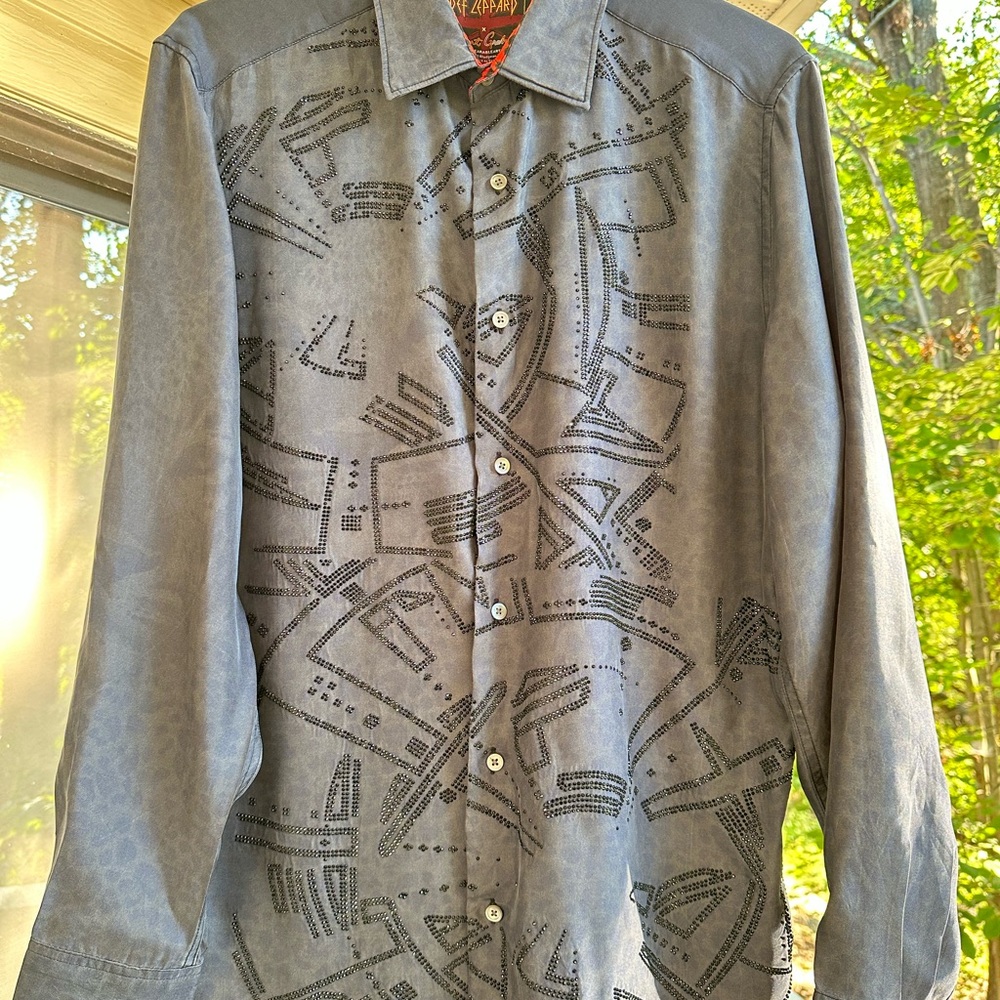 Robert Graham Gray Button Down Shirt